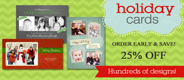 25% OFF HOLIDAY GREETING CARDS