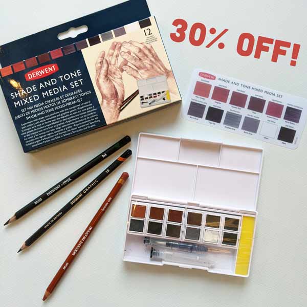 Derwent Shade & Tone Mixed Media Set 30% off MSRP!