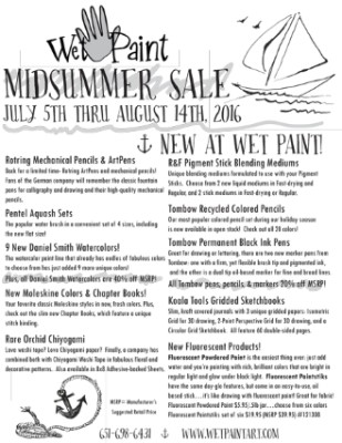 Wet Paint's Midsummer Sale!