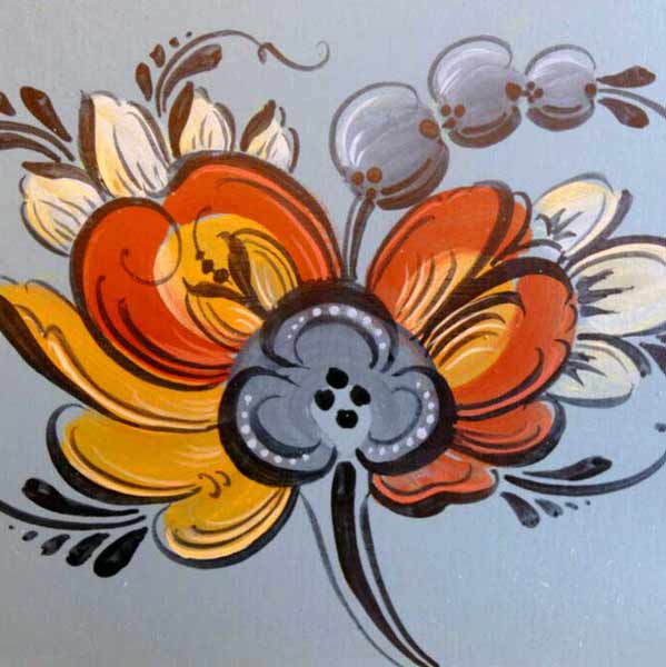 Rosemaling : Flowers Telemark Style taught by Julie Anderson