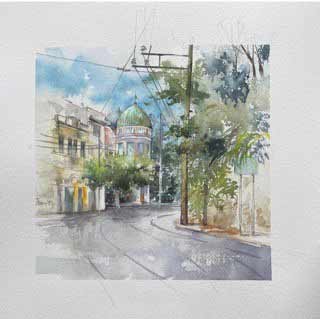 Simple Watercolor: Cityscapes taught by Cris Godoy