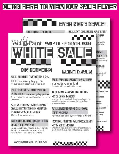 Wet Paint's Annual White Sale!